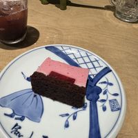 Vegan raspberry cake   at Vegan Bistro Jangara in Tokyo
