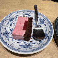 Raspberry mousse cake  at Vegan Bistro Jangara in Tokyo