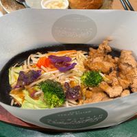 Jyujyu hot stone soy meat  at Vegan Bistro Jangara in Tokyo