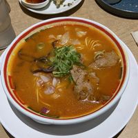 Spicy ramen  at Vegan Bistro Jangara in Tokyo