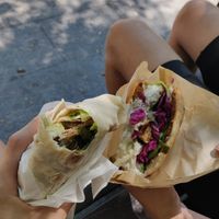 Durum and kebab at Good Shit, Vegan Kebabs in Barcelona
