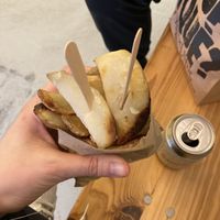 patatas with tzaziki   at Good Shit, Vegan Kebabs in Barcelona