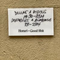 Hours - April 2022 at Good Shit, Vegan Kebabs in Barcelona