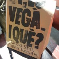 embalagem de take away at Good Shit, Vegan Kebabs in Barcelona