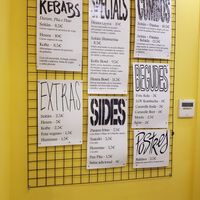 Menú at Good Shit, Vegan Kebabs in Barcelona