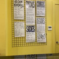 Menu  at Good Shit, Vegan Kebabs in Barcelona