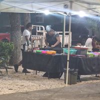 Taco stand at Taquería Vegana La Gata Negra in Cancun