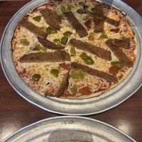 Vegan cheese with eggplant and cherry peppers  at Colony Grill in Milford