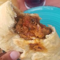 Pizza Pocket - tastes good but oddly it's sweet and tastes nothing like pizza at Soul Veg(etária)  in Nairobi