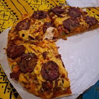 Delicious pizza, so "cheesy"! at Soul Veg(etária)  in Nairobi