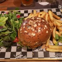Black bean burger at Moondog's Bar & Grill in Nicosia