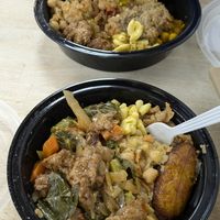 Small (front) and large (back) bowl with pretty much everything at Uptown Veg in New York City