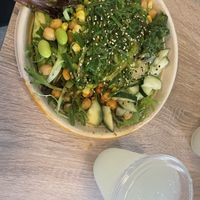 ‘Peas’ bowl and lemonade   at Stuffed Avocado Shop - Old San Juan in San Juan