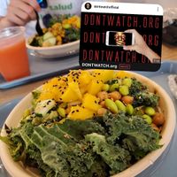 Peas signature bowl (with ponzu sauce, *shoyu sauce NOT VEGAN, contains honey) at Stuffed Avocado Shop - Old San Juan in San Juan