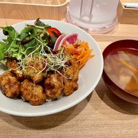 Soy nuggets with rice  at Tenzo in Tokyo