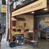 Outside shop at Linverd Market in Barcelona