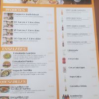 Menu 1 at Punto Taqueria in Guadalajara