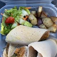 Injera rolls  at Spice Bridge - Food Hall in Tukwila