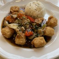 Sweet and sour tempura tofu at Loving Hut - Fredenborgsveien in Oslo