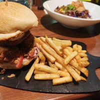 Fake fried chicken burger at Foam and Fork in Gzira
