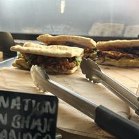 Veganuary special- bhaji flatbread   at Heaven Scent in Milnathort