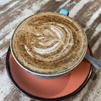Soy latte with cinnamon   at Heaven Scent in Milnathort