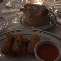 Mozza sticks and garlic knots   at Stefano's Diner in Toronto
