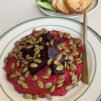 Spicy beets  at Stefano's Diner in Toronto