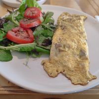 Omelette stuffed with fried vegetables at Tierra & Luna in Villahermosa