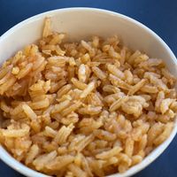 Yummy fluffy flavorful vegan rice! at Pancho's Vegan Tacos in Long Beach