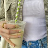 horchata! at Pancho's Vegan Tacos in Long Beach