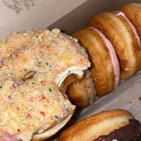 Halo Donuts “birthday cake” vegan donut  at Halo Donuts in Moncton