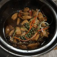 Mushroom with thai basil   at San May in Phu Quoc