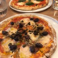 Margherita & Sicily pizzas ~ Delicious! at Nolita in Wellington