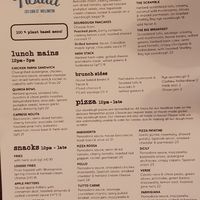 Brunch, Lunch & Snack menu ~ April '21 at Nolita in Wellington