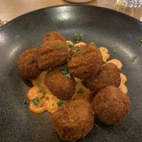 Spinach and ‘ricotta’ balls  at Nolita in Wellington