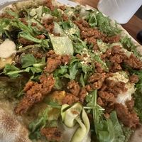 Verde pizza with optional extra chorizo 👌🏽  at Nolita in Wellington