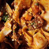 Delicious pasta with plant based beef at Nolita in Wellington