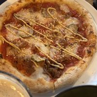 cheeseburger pizza - very pickly if you’re into that!   at Nolita in Wellington