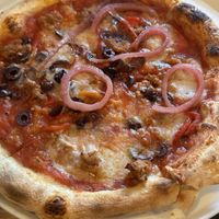 zinger(?) pizza - yum!   at Nolita in Wellington