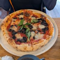 Pizza Margherita with Mushrooms at Nolita in Wellington