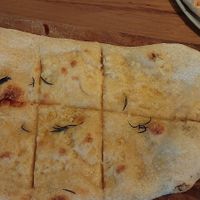 House flatbread- garlic and rosemary at Nolita in Wellington