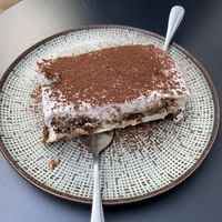 Yes…that’s vegan tiramisu.   at Marcus Pizze Amore in Paris