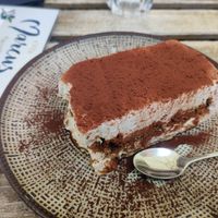 Vegan tiramisu at Marcus Pizze Amore in Paris