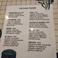 Menu at Marcus Pizze Amore in Paris