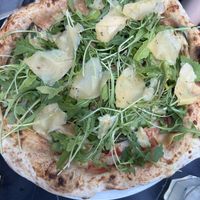 Pizza with „chicken"  at Marcus Pizze Amore in Paris