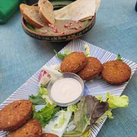 Falafel and babaganoush at MaduBar in Estepona