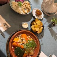 Vegetables couscous with potatos and vegan aioli  at MaduBar in Estepona