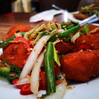 Salt and chilli ch*ckn wings (6) - starter portion at Chung Ying in Birmingham