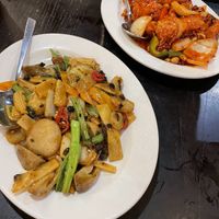 Veg in black bean saucee  at Chung Ying in Birmingham